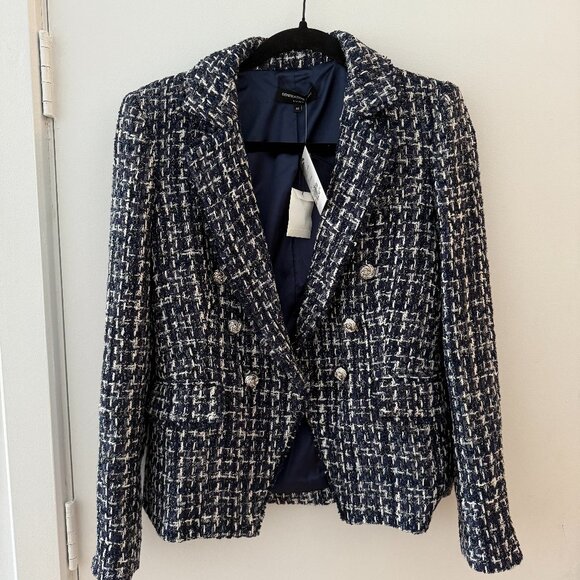 NWT Generation Love Navy Tweed Blazer - Picture 4 of 7